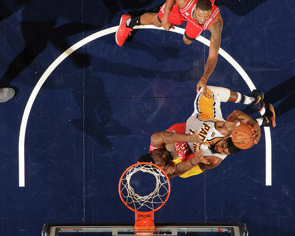 Nba Pro Basketball Poster featuring the photograph Paul George by Ron Hoskins