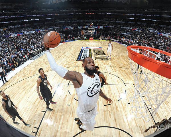 Nba Pro Basketball Poster featuring the photograph Lebron James by Andrew D. Bernstein