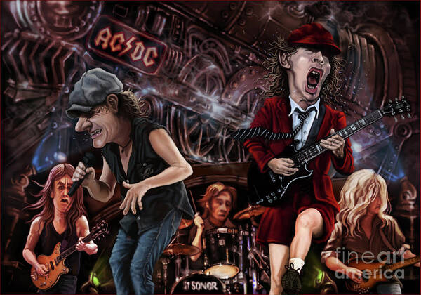 Ac/dc Poster featuring the digital art Ac/dc by Andre Koekemoer