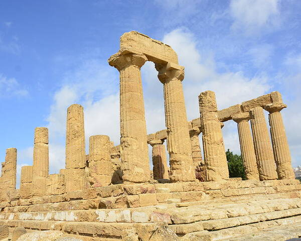 Agrigento Poster featuring the photograph Agrigento, Valley of the Kings 1 by Regina Muscarella