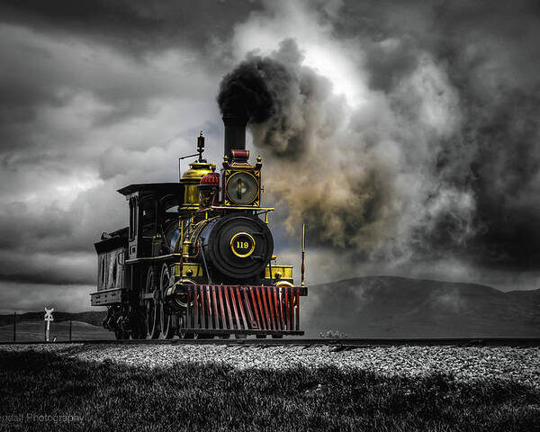 Train Poster featuring the photograph All Aboard by Pam Rendall