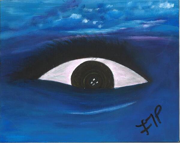 Eye Poster featuring the painting All About Emotions by Esoteric Gardens KN