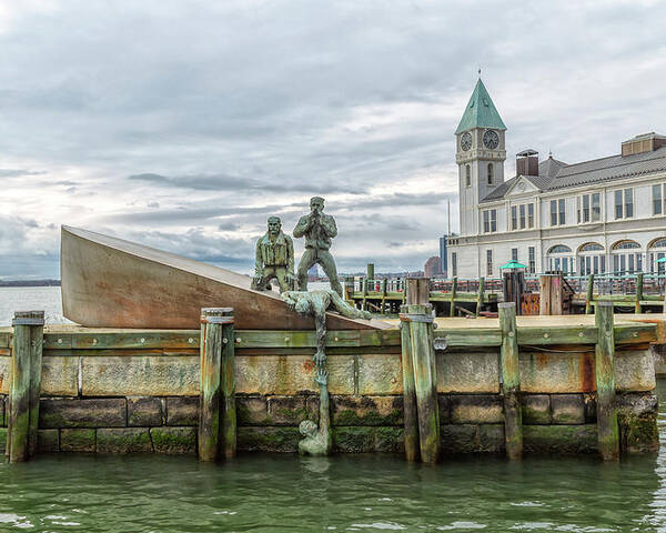 American Merchant Marine Memorial Poster featuring the photograph American Merchant Marine Memorial by Cate Franklyn