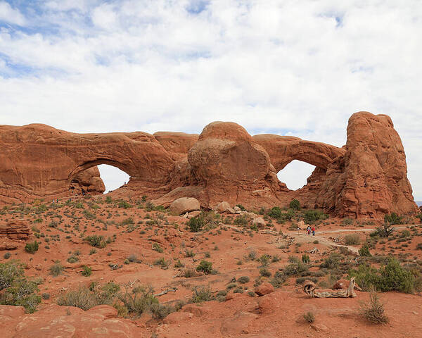 Arches National Park Poster featuring the photograph Arches National Park - North and South Windows by Richard Krebs