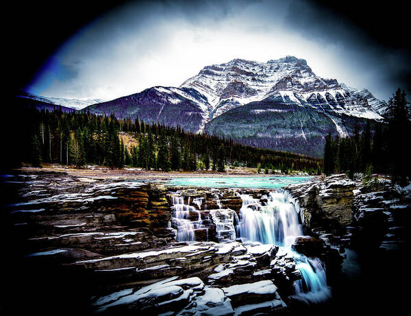 Jasper National Park Poster featuring the photograph Athabasca Falls by Darcy Dietrich