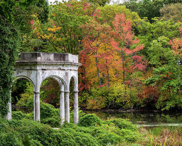 Autumn Poster featuring the photograph Autumn in Tibbetts Brook Park 1 by Kevin Suttlehan