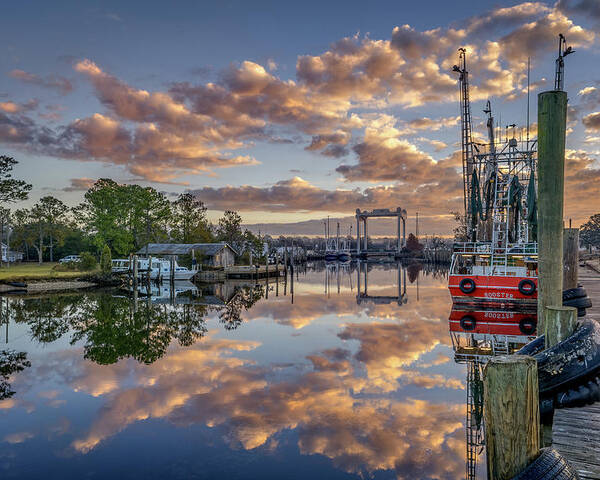 Sunrise Poster featuring the photograph Bayou Sunrise 2, 12/11/20 by Brad Boland
