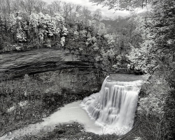 Burgess Falls Poster featuring the photograph Beautiful Burgess falls state park at Cookeville TN by Peter Herman