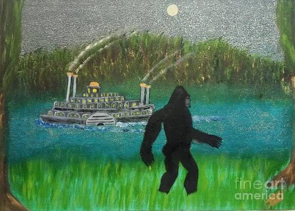 Bigfoot Poster featuring the painting Big Foot by David Westwood