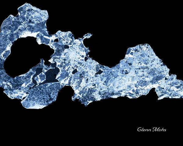 Glacial Artifact Poster featuring the photograph Blue Ice Sculpture 1 by GLENN Mohs