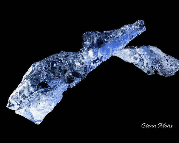Glacial Artifact Poster featuring the photograph Blue Ice Sculpture 12 by GLENN Mohs