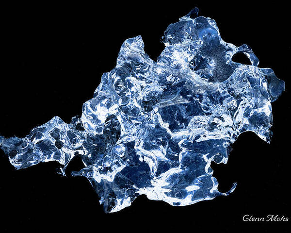 Glacial Artifact Poster featuring the photograph Blue Ice Sculpture 3 by GLENN Mohs