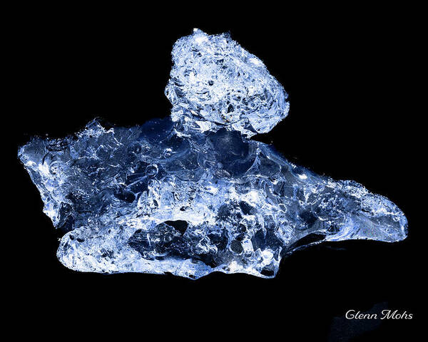 Glacial Artifact Poster featuring the photograph Blue Ice Sculpture 4 by GLENN Mohs
