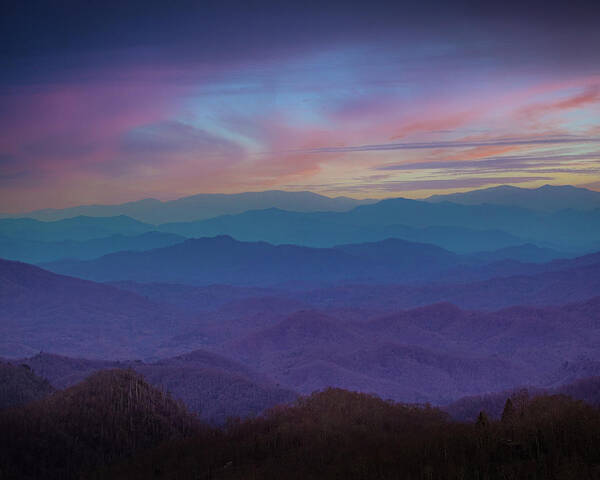 Brp Poster featuring the photograph Blue Ridge Sunset by Nick Noble