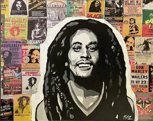 emulsion Vælge Walter Cunningham Bob Marley collage Poster by Kyiia MacDonald - Pixels