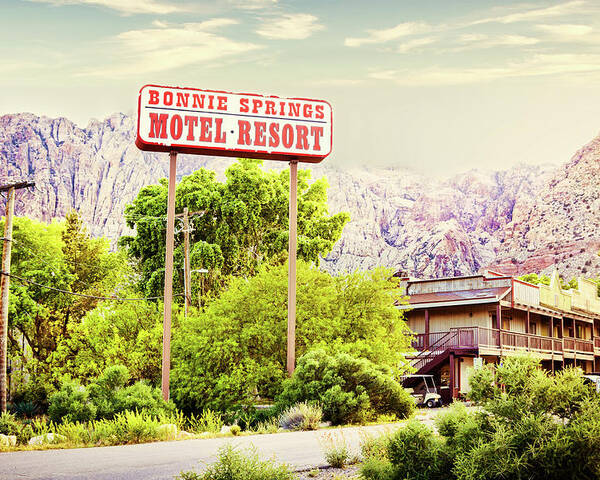 Bonnie Springs Motel Resort Poster featuring the photograph Bonnie Springs Motel Resort by Tatiana Travelways