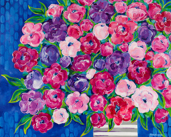Flower Bouquet Poster featuring the painting Bountiful by Beth Ann Scott