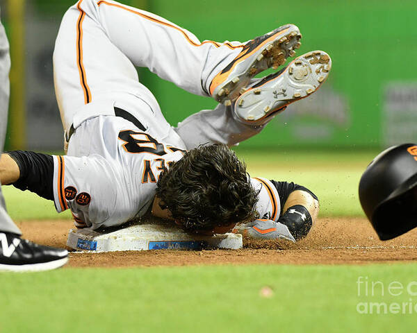 People Poster featuring the photograph Brandon Crawford and Buster Posey by Eric Espada
