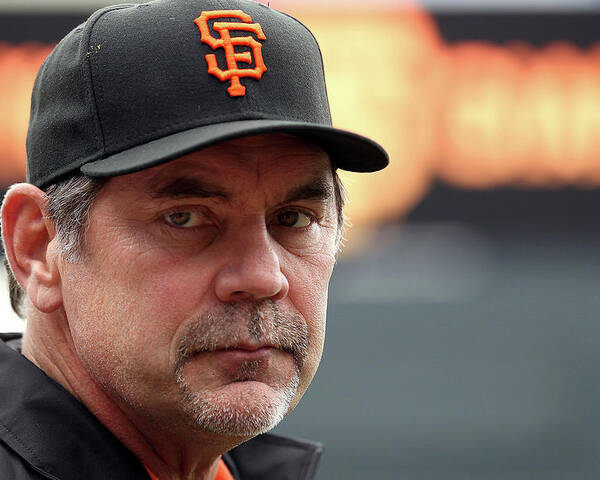 Bruce Bochy Poster featuring the photograph Bruce Look by Doug Pensinger
