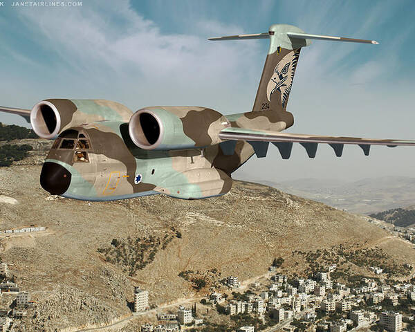 Osprey Poster featuring the digital art C-14I Golyat by Custom Aviation Art