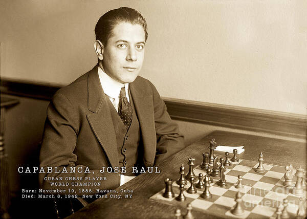 Capablanca Champion Chess Player Poster featuring the photograph Capablanca Champion Chess Player by Carlos Diaz