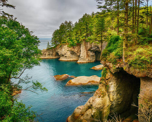 Cape Poster featuring the photograph Cape Flattery Cave by Amanda Jones