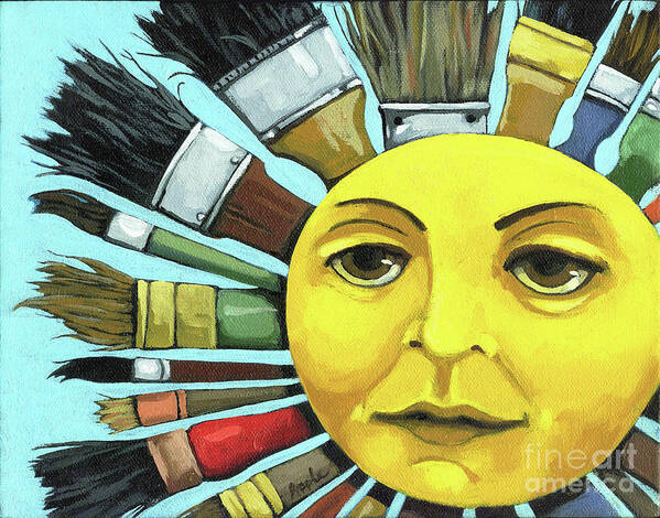 Cbs Sunday Morning Poster featuring the painting CBS Sunday Morning Sun Art by Linda Apple