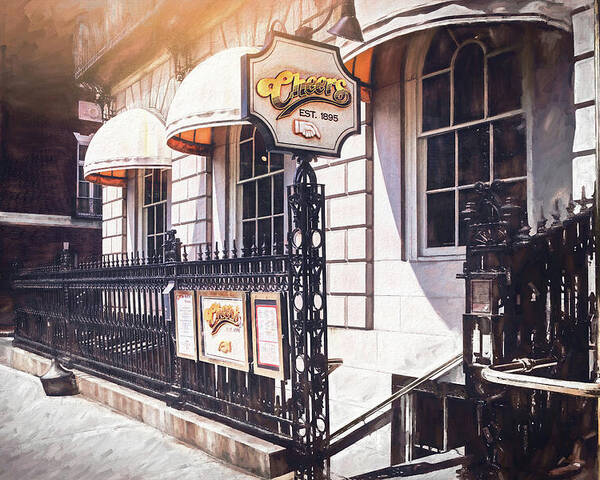 Boston Poster featuring the photograph Cheers Bar Beacon Hill Boston by Carol Japp