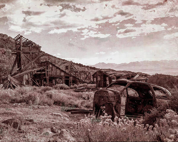 Abandoned Poster featuring the photograph Chemung Mine and Car 2 by Lindsay Thomson