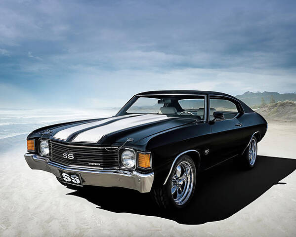 Classic Poster featuring the digital art Chevelle SS by Douglas Pittman