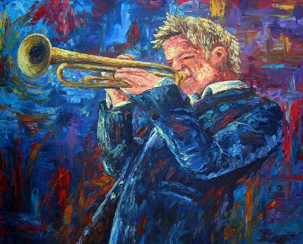 Jazz Poster featuring the painting Chris Botti by David G Paul