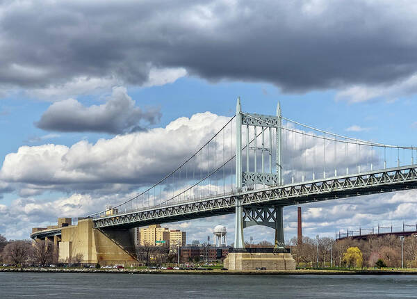 Astoria Park Poster featuring the photograph Cloudscape Over Triboro Bridge by Cate Franklyn
