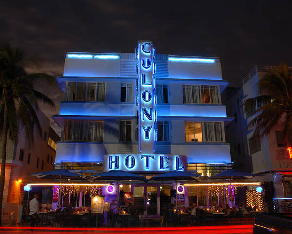 Colony Hotel Poster featuring the photograph Colony Hotel - Art Deco Historic District, Miami Beach, Florida by Earth And Spirit