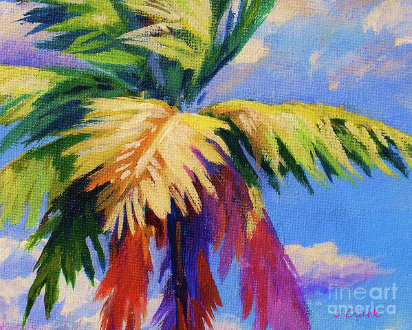 Beaches Poster featuring the painting Colorful Palm by John Clark