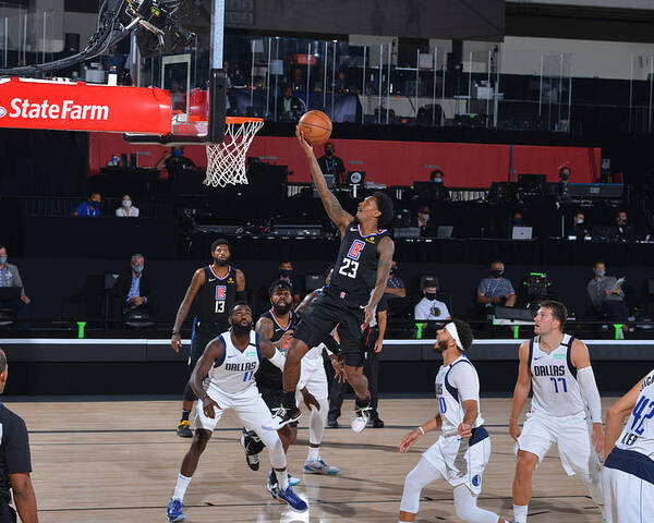 Lou Williams Poster featuring the photograph Dallas Mavericks v LA Clippers - Game One by David Sherman