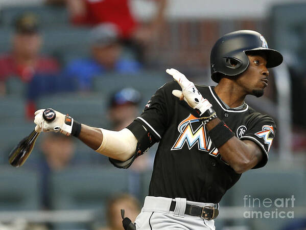 Atlanta Poster featuring the photograph Dee Gordon by Mike Zarrilli