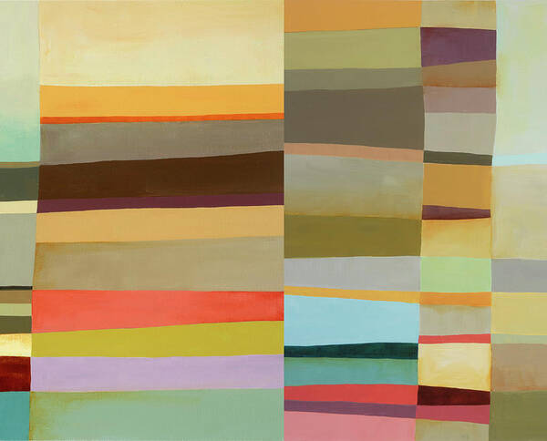 Abstract Art Poster featuring the digital art Desert Stripe Composite #8 by Jane Davies