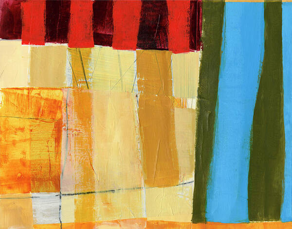 Abstract Art Poster featuring the painting Different Stripe #6 by Jane Davies