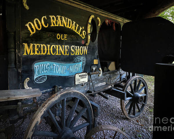 Carriage Poster featuring the photograph Doc Randall's Ole Medicine Show carriage by Shelia Hunt