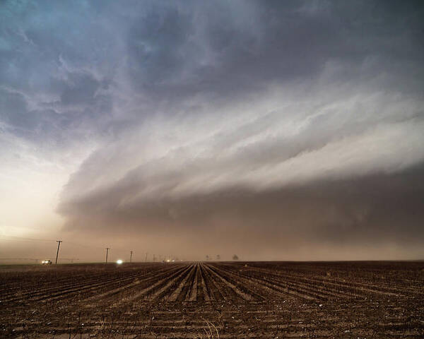 Supercell Poster featuring the photograph Dusty Supercell Storm by Wesley Aston