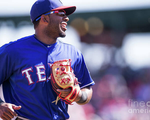 Tempe Diablo Stadium Poster featuring the photograph Elvis Andrus by Rob Tringali