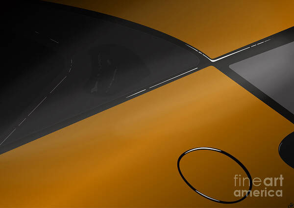 Sports Car Poster featuring the digital art Evora X Design Great British Sports Cars - Burnt Orange by Moospeed Art