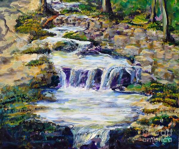 Los Angeles Poster featuring the painting Fern Dell Creek Noon by Randy Sprout Los Angeles Poster featuring the painting Fern Dell Creek Noon by Randy Sprout