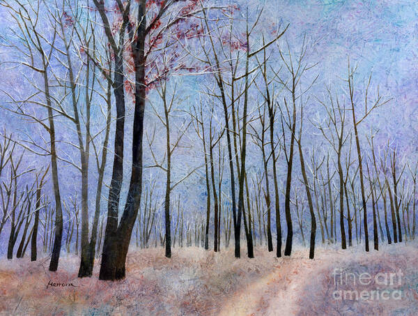 Winter Fall Poster featuring the painting First Frost by Hailey E Herrera