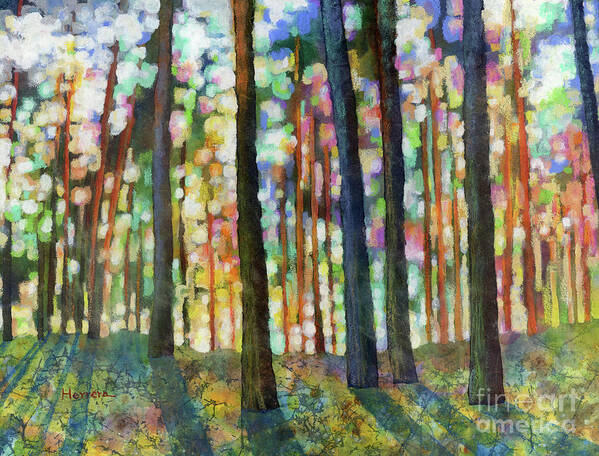 Dreaming Poster featuring the painting Forest Light by Hailey E Herrera