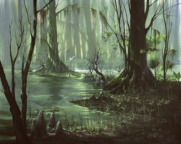 Michael Humphries Poster featuring the painting Forever Glades by Michael Humphries