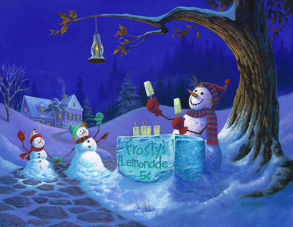 Michael Humphries Poster featuring the painting Frosty's Lemonade by Michael Humphries