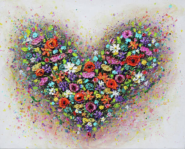 Heart Poster featuring the painting Full of Love by Amanda Dagg