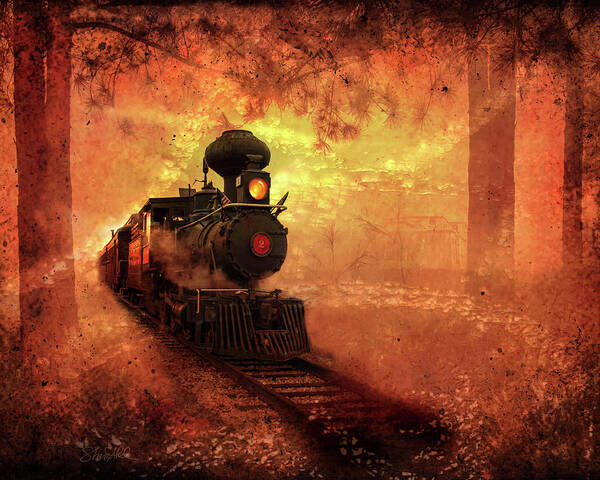 Sharaabel Poster featuring the photograph Ghost Train by Shara Abel