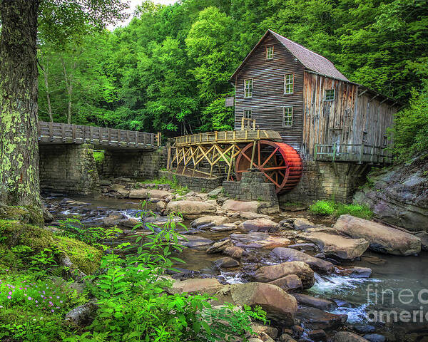 Glade Creek Poster featuring the photograph Glade Creek Grist Mill by Shelia Hunt